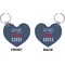 American Quotes Heart Keychain (Front + Back)