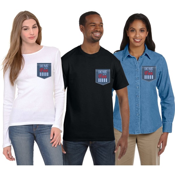 American Quotes Iron On Faux Pocket (On Garments)