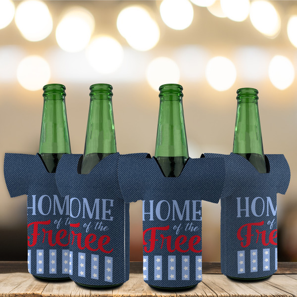 American Quotes Jersey Bottle Cooler - Set of 4 - LIFESTYLE