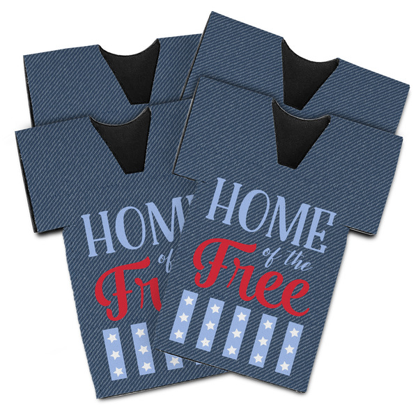 Custom American Quotes Jersey Bottle Cooler - Set of 4