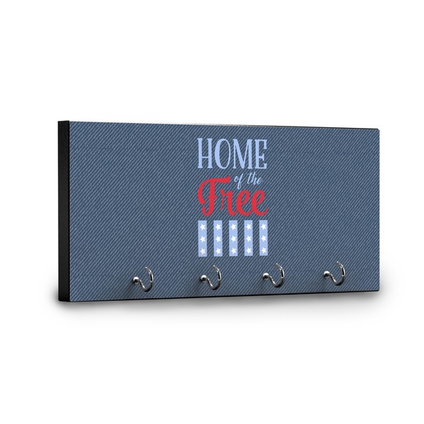 American Quotes Key Hanger - Front View with Hooks