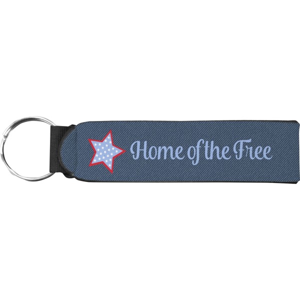 Custom American Quotes Neoprene Keychain Fob (Personalized)