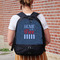 American Quotes Large Backpack - Black - On Back