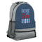 American Quotes Large Backpack - Gray - Angled View