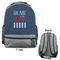 American Quotes Large Backpack - Gray - Front & Back View