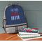 American Quotes Large Backpack - Gray - On Desk