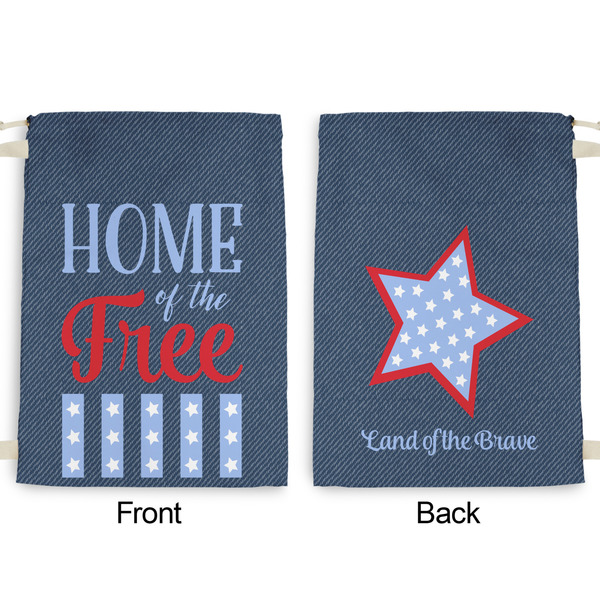American Quotes Large Laundry Bag - Front & Back View