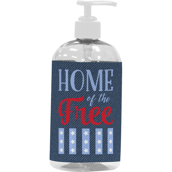 Custom American Quotes Plastic Soap / Lotion Dispenser (16 oz - Large - White)