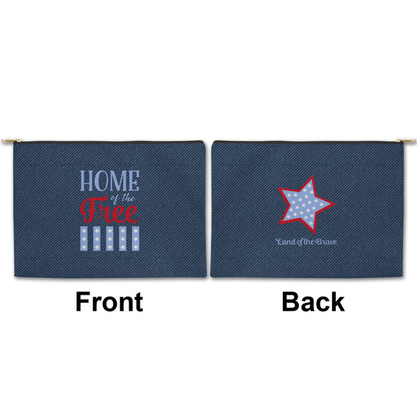 American Quotes Large Zipper Pouch Approval (Front and Back)