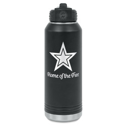 American Quotes Water Bottle - Laser Engraved - Front