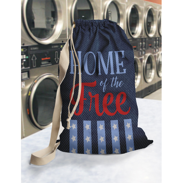American Quotes Laundry Bag in Laundromat