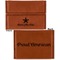 American Quotes Leather Business Card Holder - Front Back