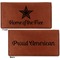 American Quotes Leather Checkbook Holder Front and Back