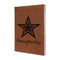American Quotes Leather Sketchbook - Small - Double Sided - Angled View