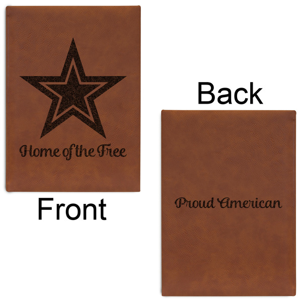 American Quotes Leatherette Journals - Large - Double Sided - Front & Back View