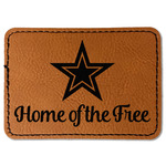 American Quotes Faux Leather Iron On Patch - Rectangle