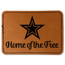 American Quotes Faux Leather Iron On Patch - Rectangle