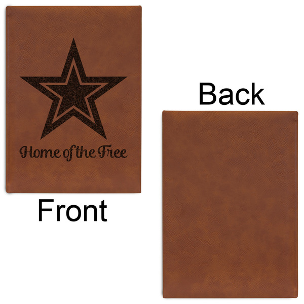 American Quotes Leatherette Sketchbooks - Large - Single Sided - Front & Back View