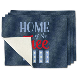 American Quotes Single-Sided Linen Placemat - Set of 4