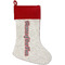American Quotes Red Linen Stocking