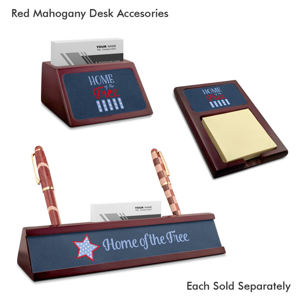 American Quotes Mahogany Desk Accessories