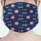 American Quotes Mask - Pleated (new) Front View on Girl