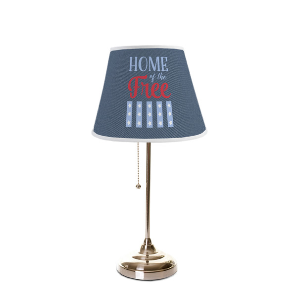 American Quotes Poly Film Empire Lampshade - On Stand