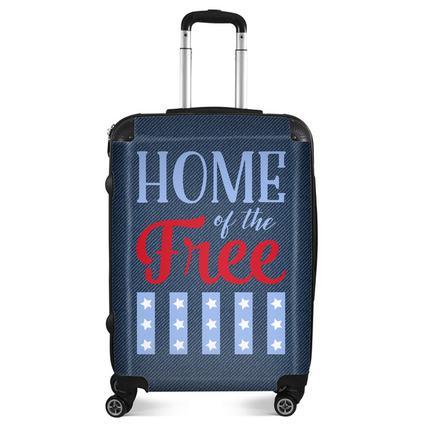 Custom American Quotes Suitcase - 24" Medium - Checked