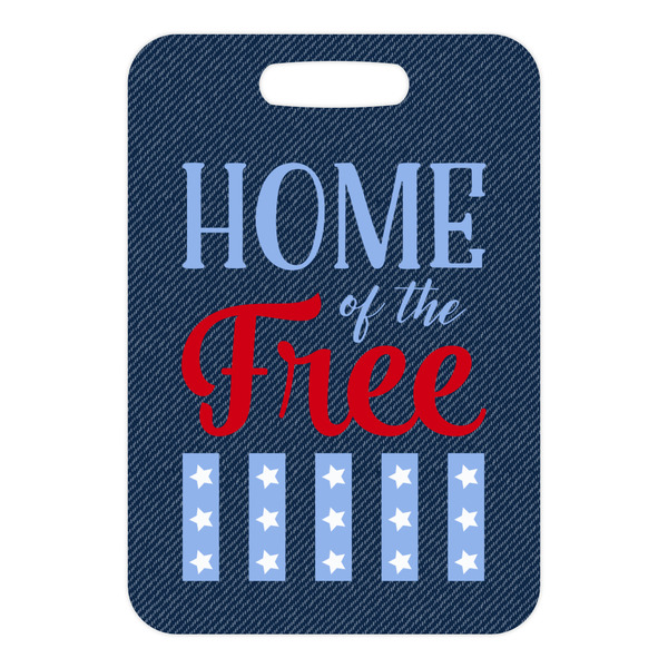 American Quotes Metal Luggage Tag - Front Without Strap