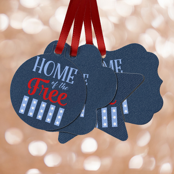 Custom American Quotes Metal Ornaments - Double Sided
