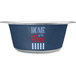 American Quotes Stainless Steel Dog Bowl (Personalized)