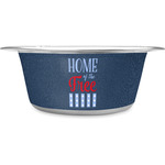 American Quotes Stainless Steel Dog Bowl - Large