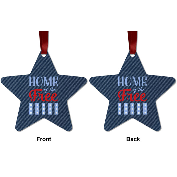 American Quotes Metal Star Ornament - Front and Back