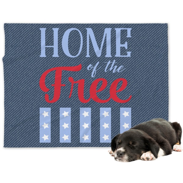 Custom American Quotes Dog Blanket - Large (Personalized)