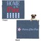 American Quotes Microfleece Dog Blanket - Large- Front & Back