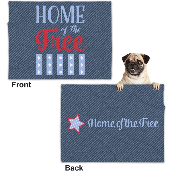American Quotes Microfleece Dog Blanket - Regular - Front & Back