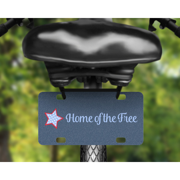 American Quotes Mini License Plate on Bicycle