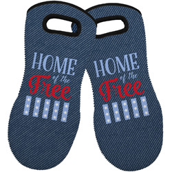 American Quotes Neoprene Oven Mitts - Set of 2