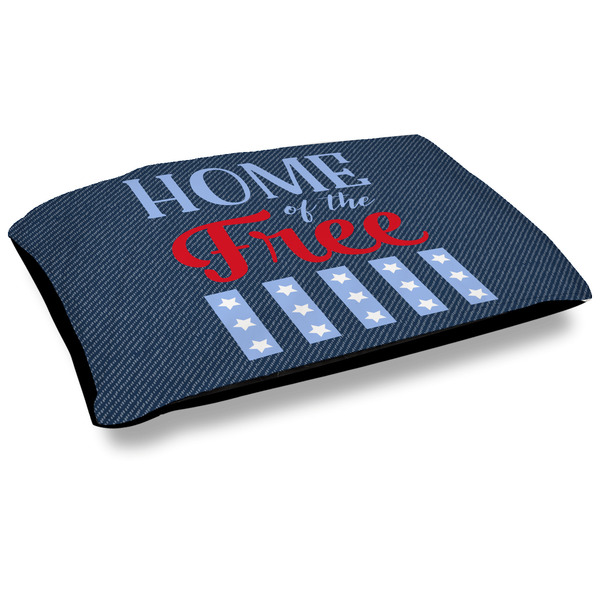 Custom American Quotes Outdoor Dog Bed - Large