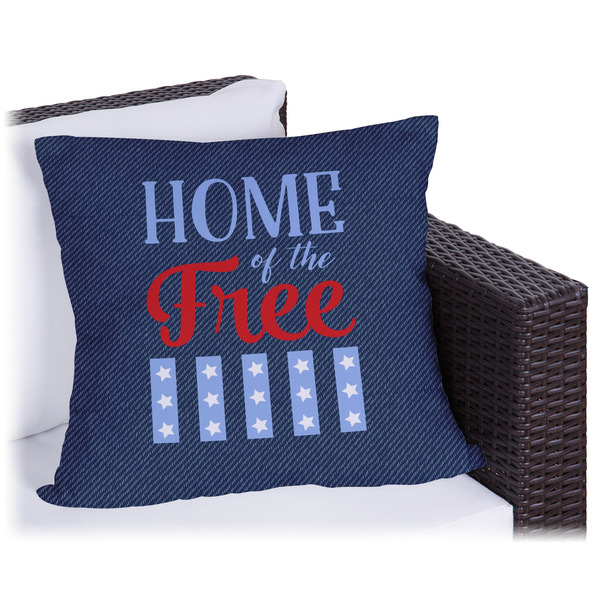 Custom American Quotes Outdoor Pillow - 20" (Personalized)