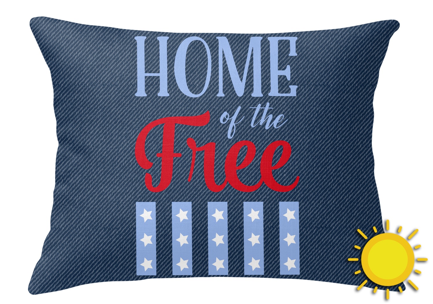 American Quotes Outdoor Throw Pillow (Rectangular) (Personalized