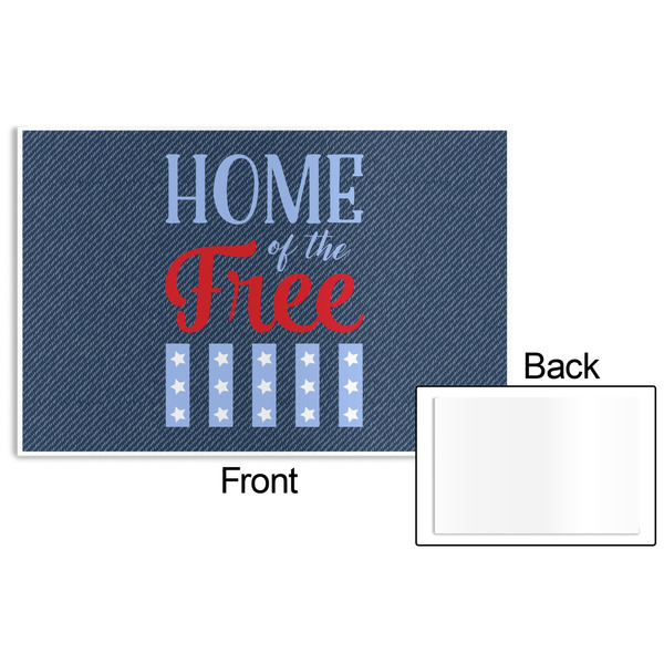 American Quotes Disposable Paper Placemat - Front & Back