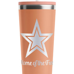 American Quotes RTIC Everyday Tumbler with Straw - 28oz - Peach - Single-Sided