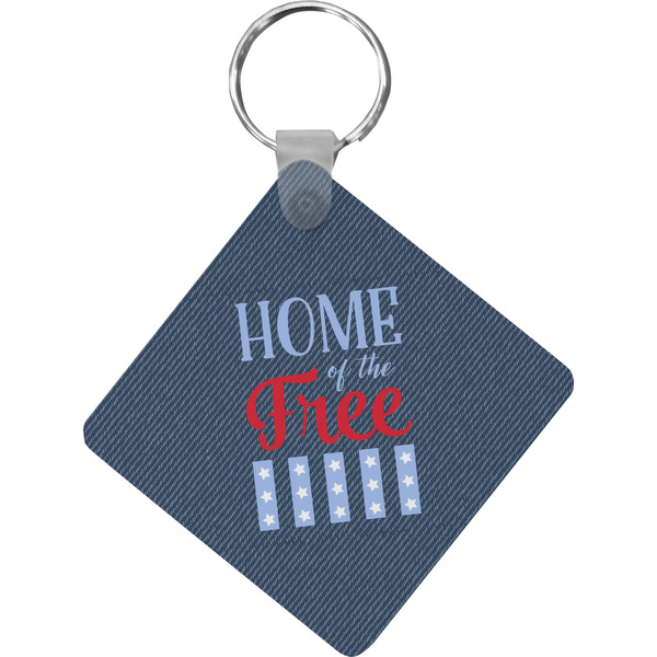 Custom American Quotes Diamond Plastic Keychain