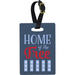 American Quotes Plastic Luggage Tag - Rectangular