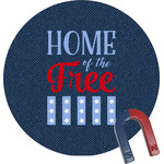 American Quotes Round Fridge Magnet