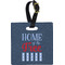 American Quotes Plastic Luggage Tag - Square