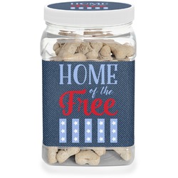 American Quotes Dog Treat Jar (Personalized)