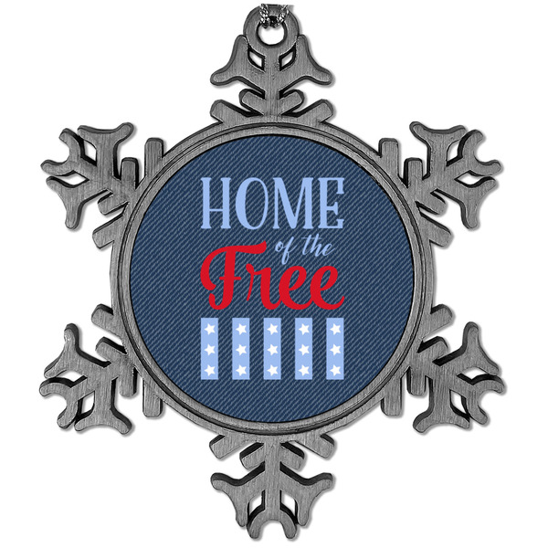 Custom American Quotes Vintage Snowflake Ornament