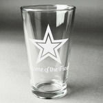 American Quotes Pint Glass - Engraved (Single)